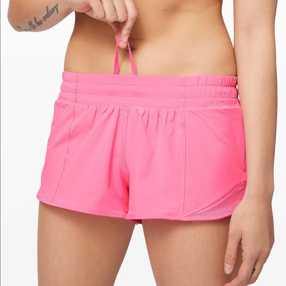 Lululemon prism pink hotty hot shorts